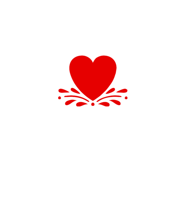 inimă Valentine model alb pe tricou
