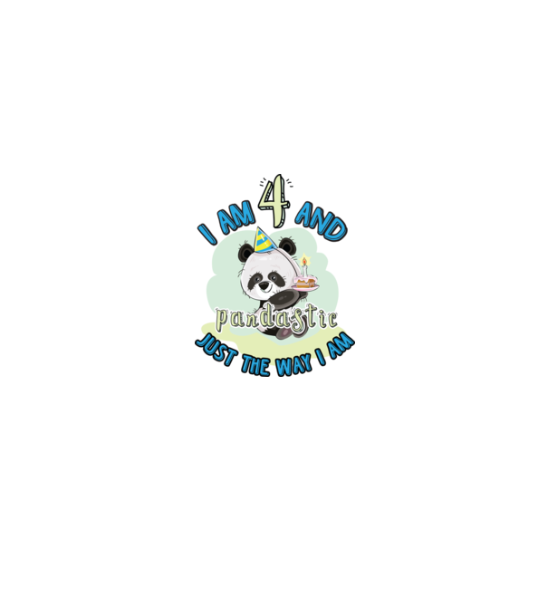 PANDASTIC 4 model alb pe tricou