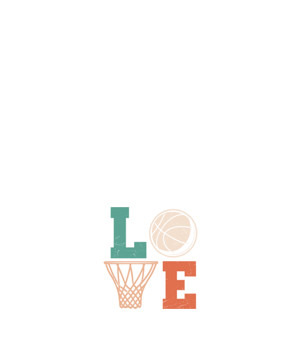 LOVE basketball model alb pe tricou
