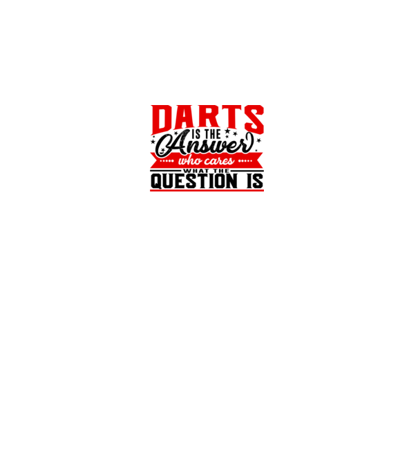Sport is the answer DARTS model alb pe tricou