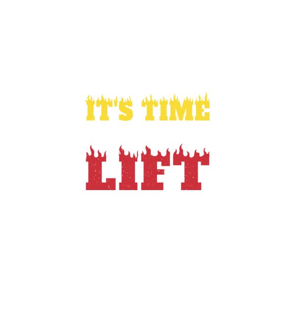 Time to lift model negru pe tricou