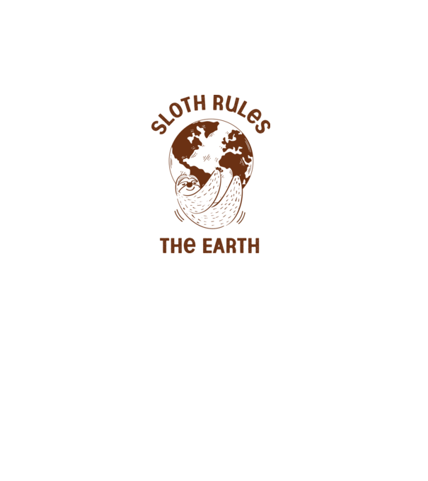 Sloth rules the world model alb pe tricou