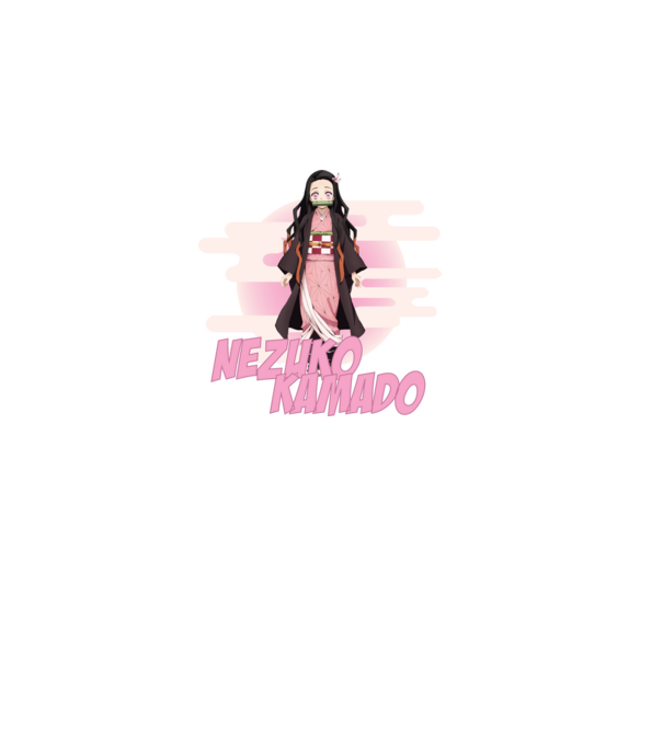 Demon Slayer Nezuko model roz deschis pe tricou
