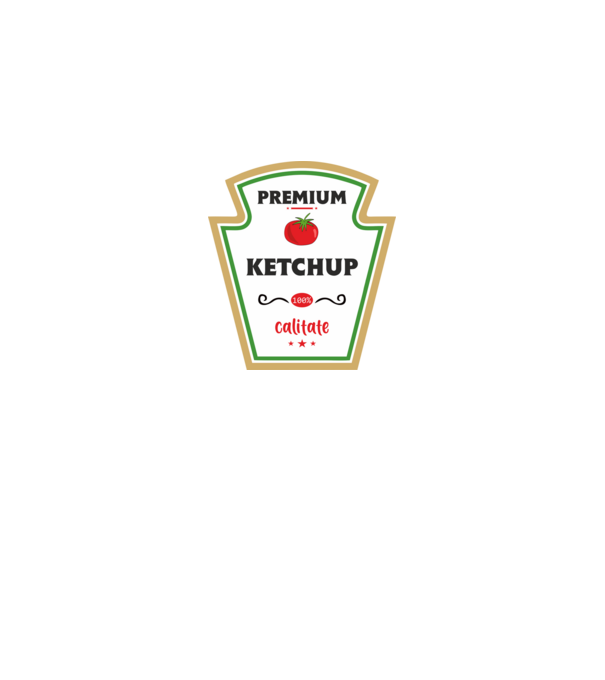ketchup premium - calitate model roșu pe tricou