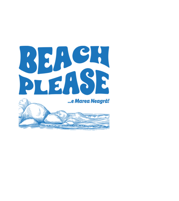 Beach please, e Marea Neagră! model negru pe tricou