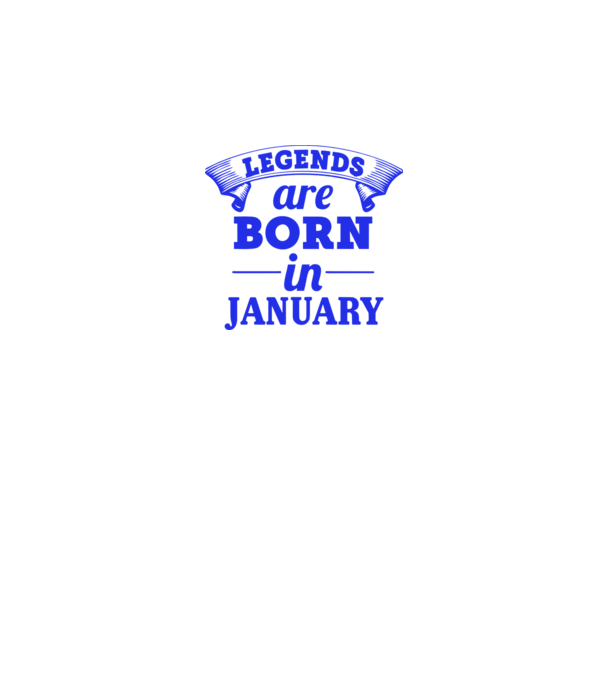 Legends are born in January model alb pe tricou