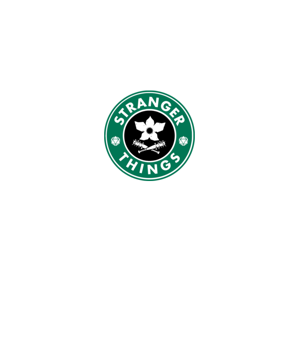 stranger things starbucks model gri pe tricou