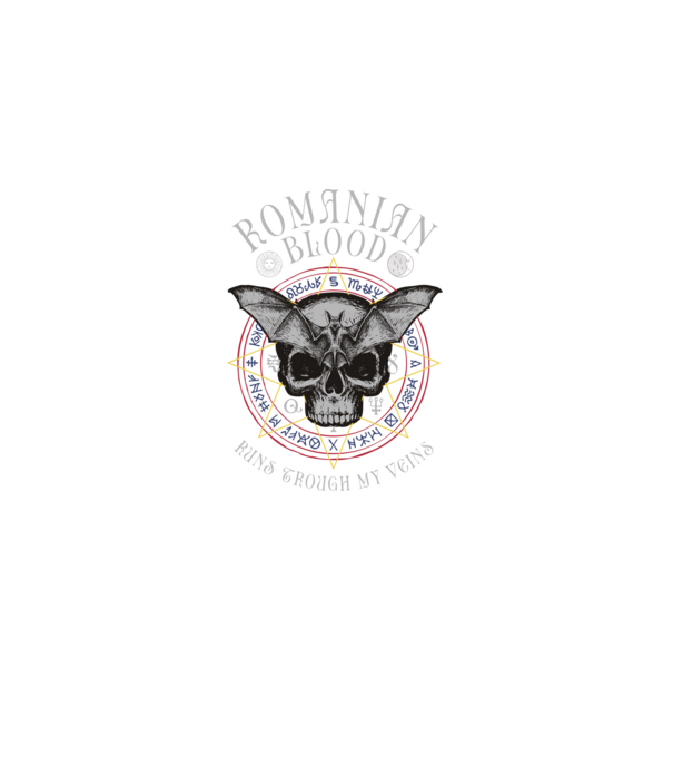 România Romanian Blood model negru pe tricou