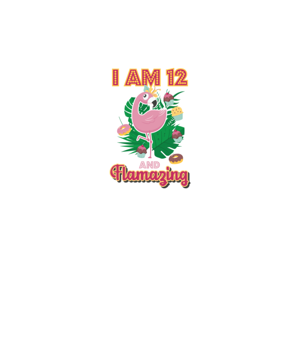 FLAMAZING Birthday 12 Years old model alb pe tricou