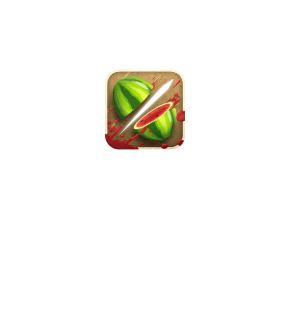 Fruit Ninja Icon model alb pe tricou