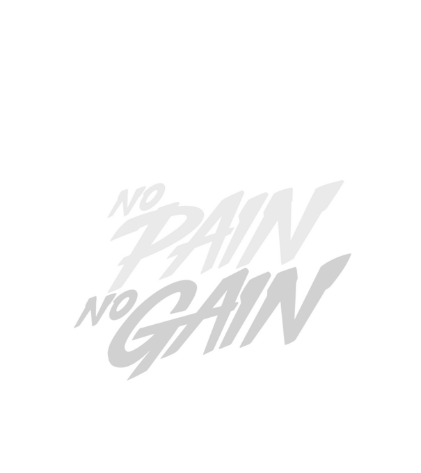 No Pain No Gain typography model negru pe tricou