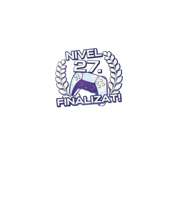 Nivel 27 finalizat! model negru pe tricou