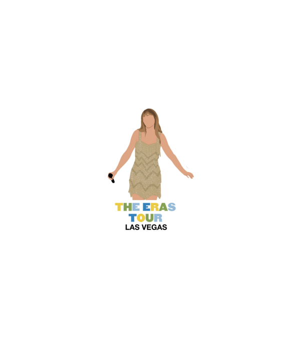 Taylor Swift The Eras Tour Las Vegas model albastru deschis pe tricou