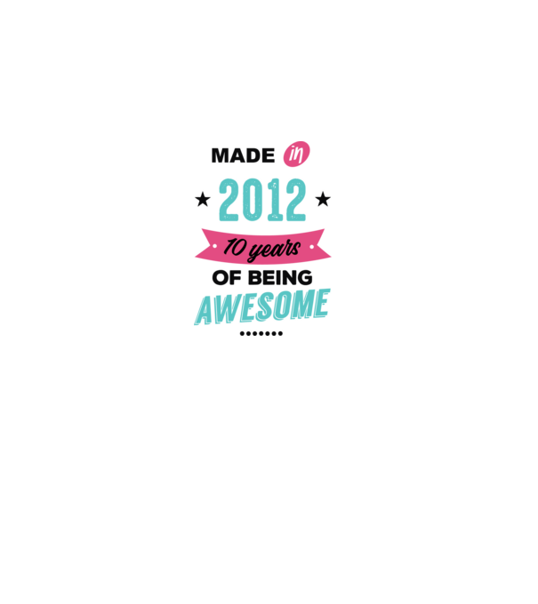 MADE in 2012 model alb pe tricou