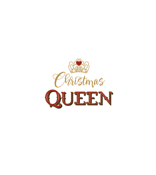 Christmas Queen model negru pe tricou
