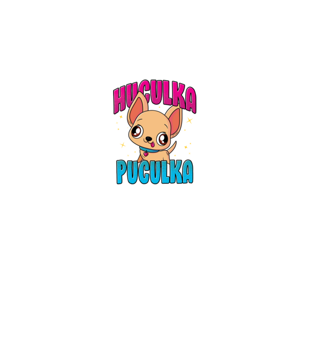 Huculka Puculka chivava model negru pe tricou