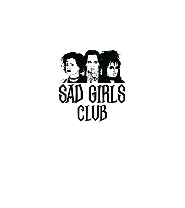  Sad Girls Club model alb pe tricou