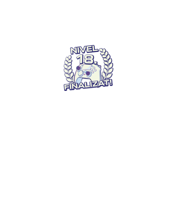 Nivel 18 finalizat! model negru pe tricou