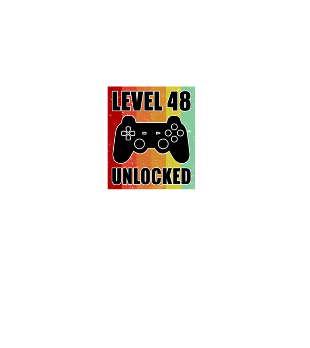 level 48 unlocked retro gamer model negru pe tricou