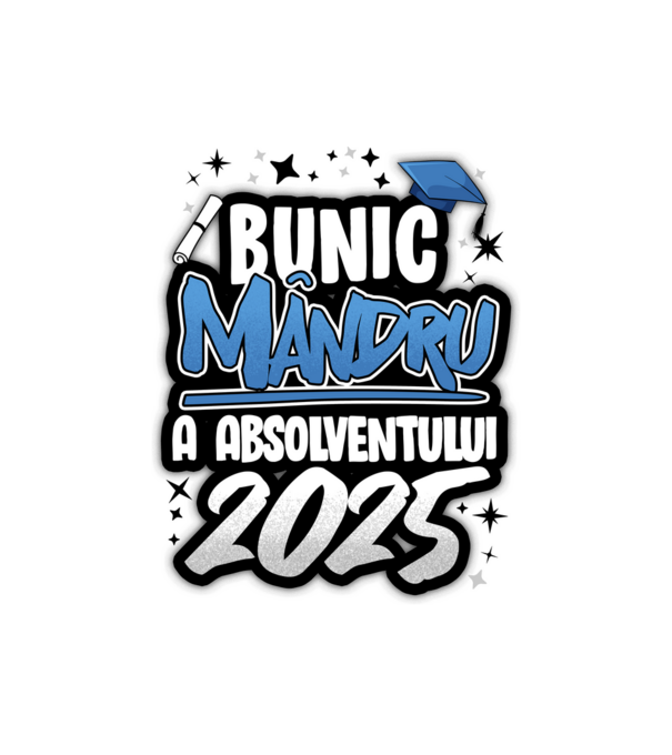Bunic MÂNDRU a absolventului model alb pe tricou