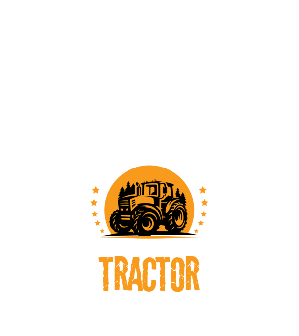 Bărbatul adevărat conduce un tractor model negru pe tricou