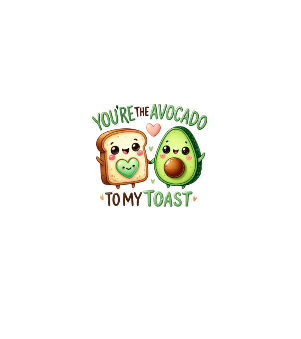 Avocado to my Toast model alb pe tricou