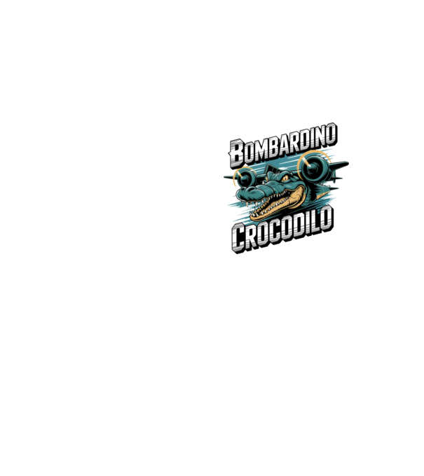 Bombardino Crocodilo 2 model galben neon pe tricou