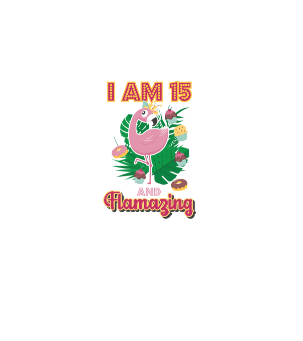 FLAMAZING Birthday 15 Years old model alb pe tricou