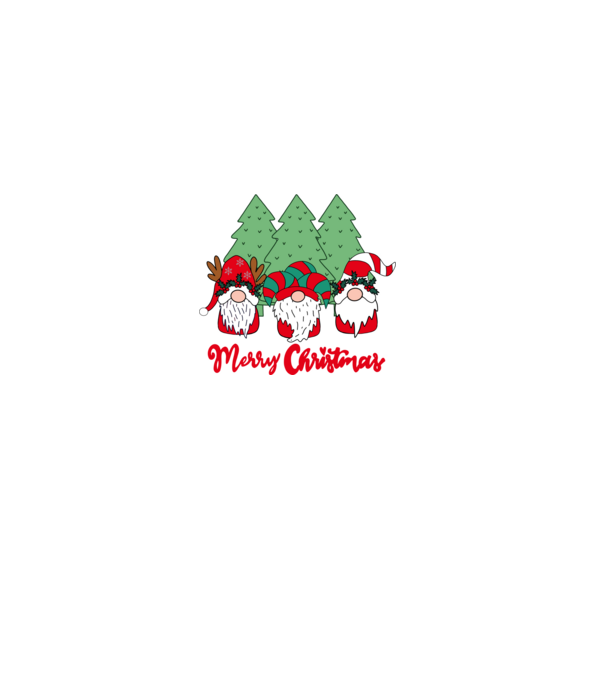Merry christmas gnomes model negru pe tricou