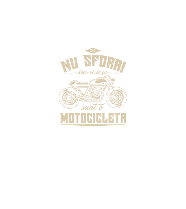 nu sforăi, doar visez că sunt o motocicletă model negru pe tricou
