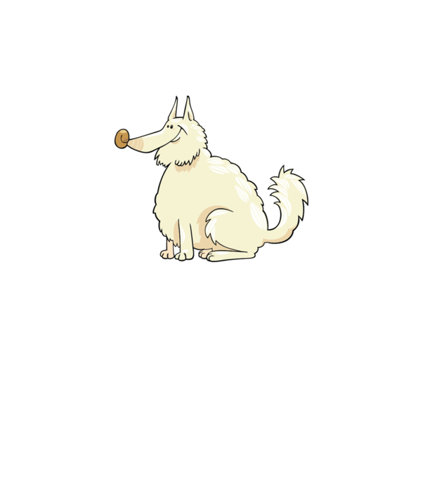 Dog silhouette model gri pe tricou