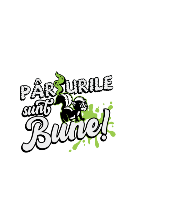 Pârțurile sunt bune model negru pe tricou