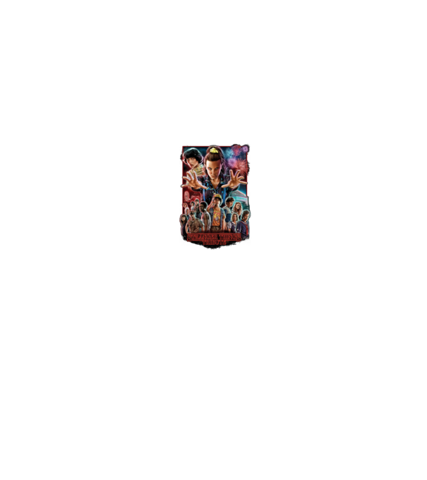stranger things tribute poster model negru pe tricou