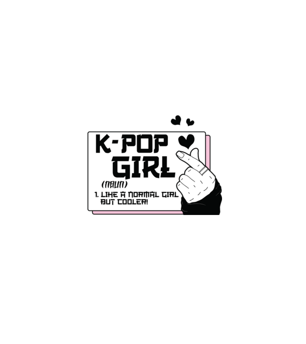 K-POP FANGIRL model alb pe tricou