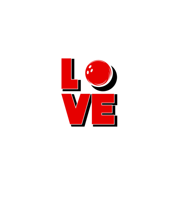 Love bowling model albastru deschis pe tricou