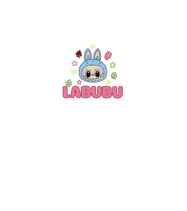Labubu model negru pe tricou