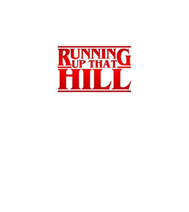 running up that hill model negru pe tricou