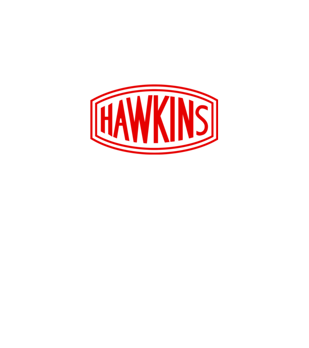 hawkins stranger things model negru pe tricou