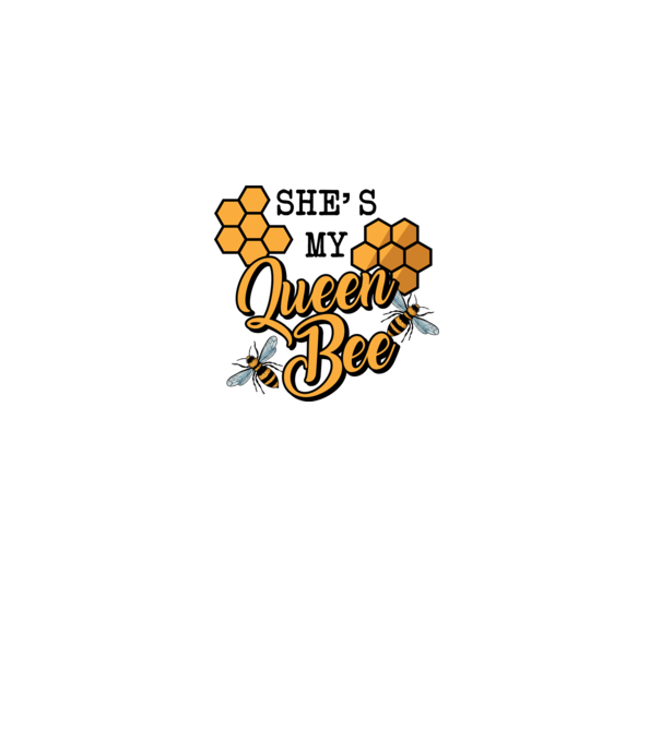 Queen Bee model albastru deschis pe tricou