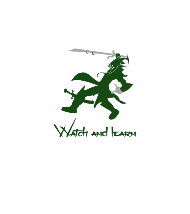 Watch and learn model alb pe tricou