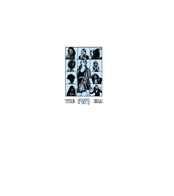 Taylor Swift ERAS blue model negru pe tricou