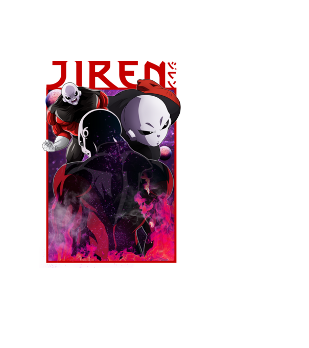 jiren dragonball model negru pe tricou