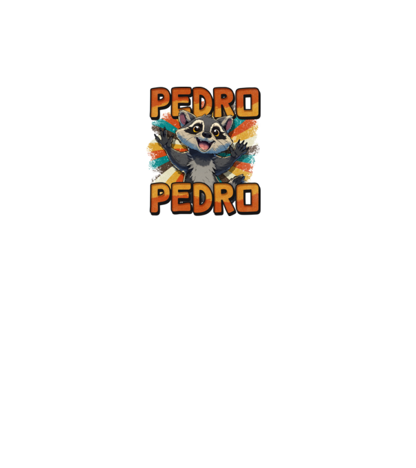 Retro Pedro model negru pe tricou