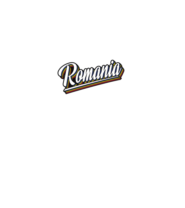 România retro model alb pe tricou
