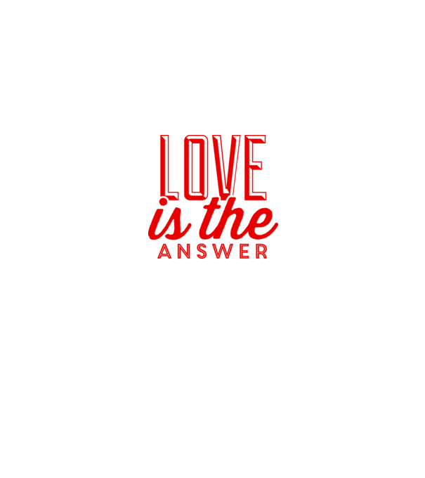 love in answer model negru pe tricou