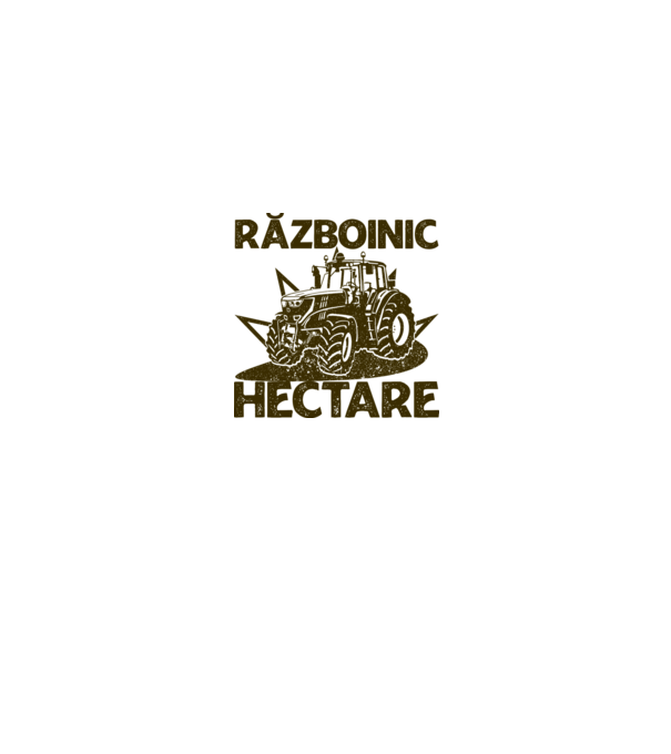 Războinic Hectare model alb pe tricou