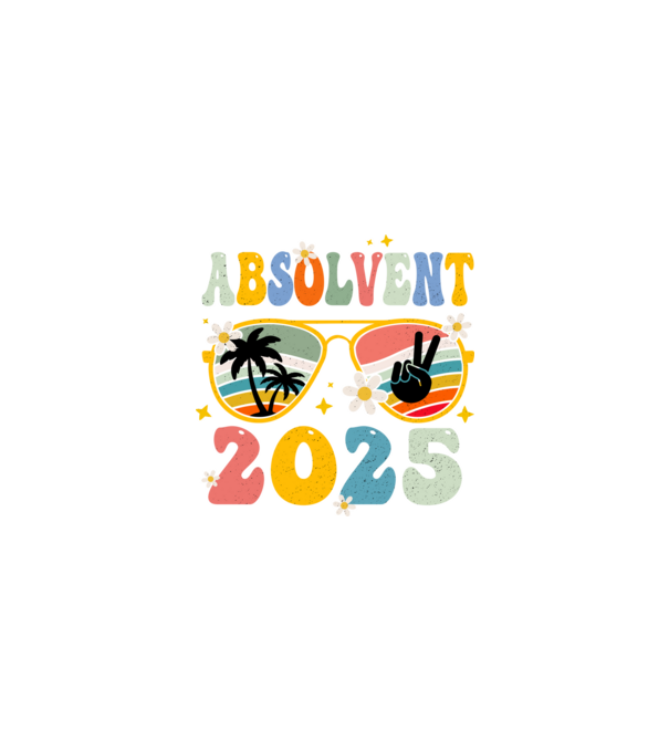 Absolvent 2025 model negru pe tricou