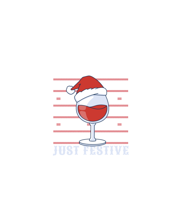 Not drunk just festive ugly sweater model negru pe tricou