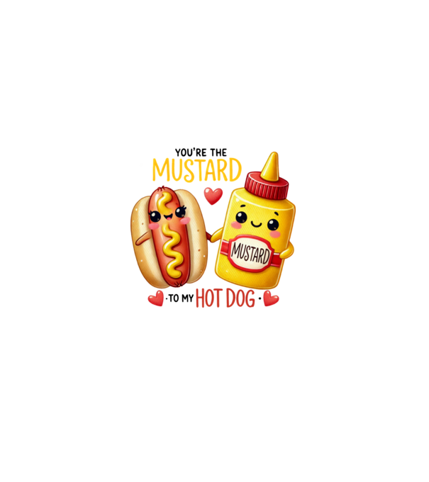 Mustard to my Hot Dog model alb pe tricou