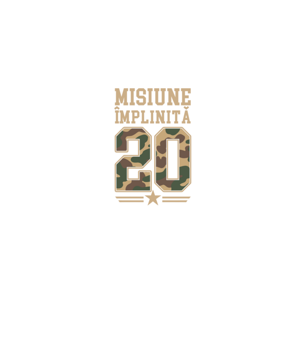 Misiune împlinită 20 model negru pe tricou